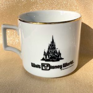 Vintage Disney world Gold trim coffee mug